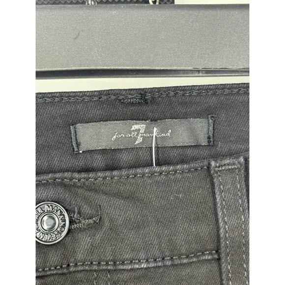 7 For All Mankind Dojo Flare Jeans in Nightblack - Picture 4 of 5